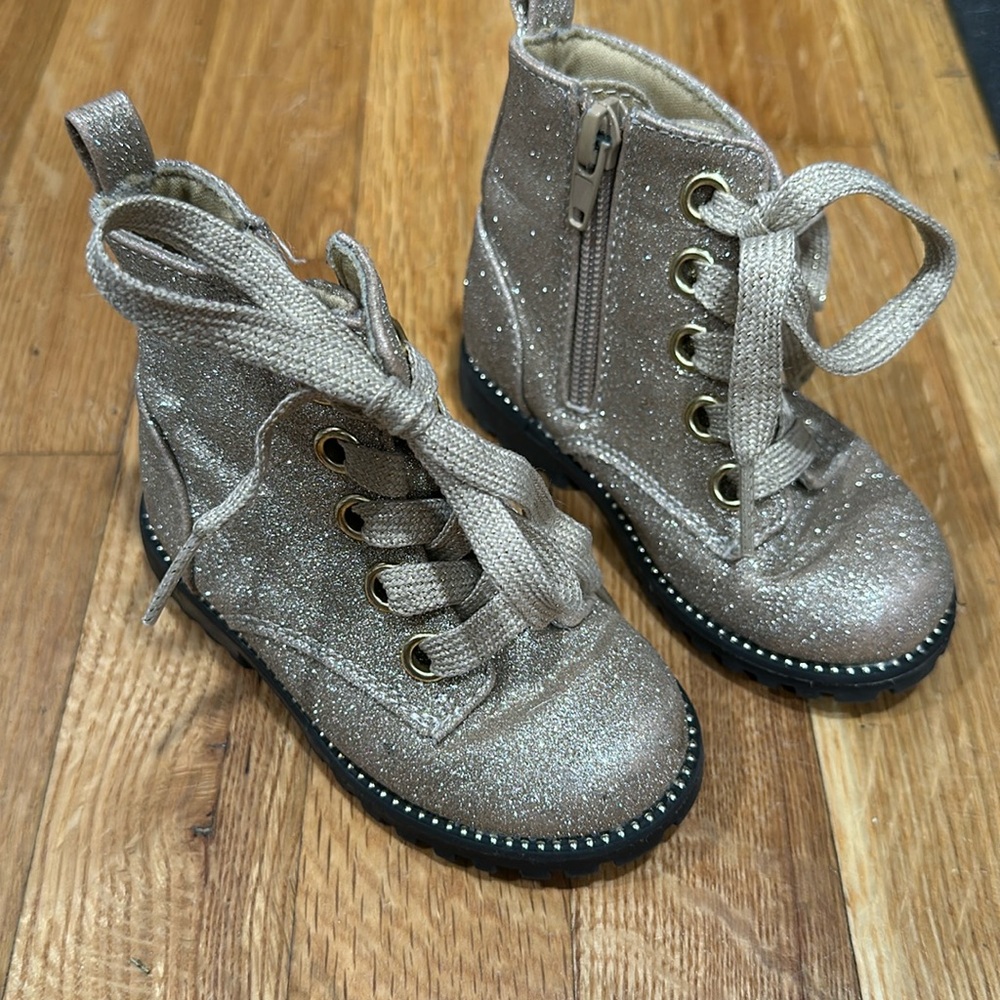 Gold Giltter Toddler Boots (Size 6c)